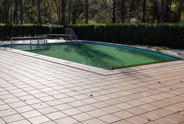 Concrete pool deck installation at a residential property in North Texas